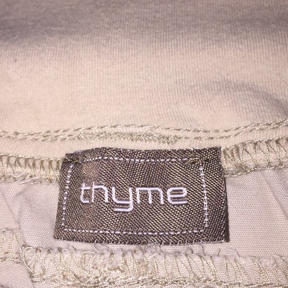 Thyme Maternity Ladies Cargo Capris Beige Size Large - Picture 9 of 14